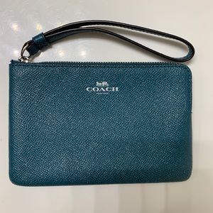 Coach Corner Zip Wristlet